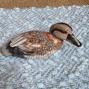 Carved Wood Decoy Duck Collector Miniature Mini HandPainted